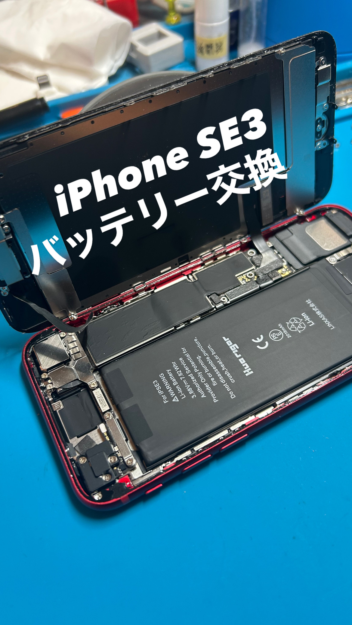 【本日の修理】iPhoneSE3 バッテリー交換