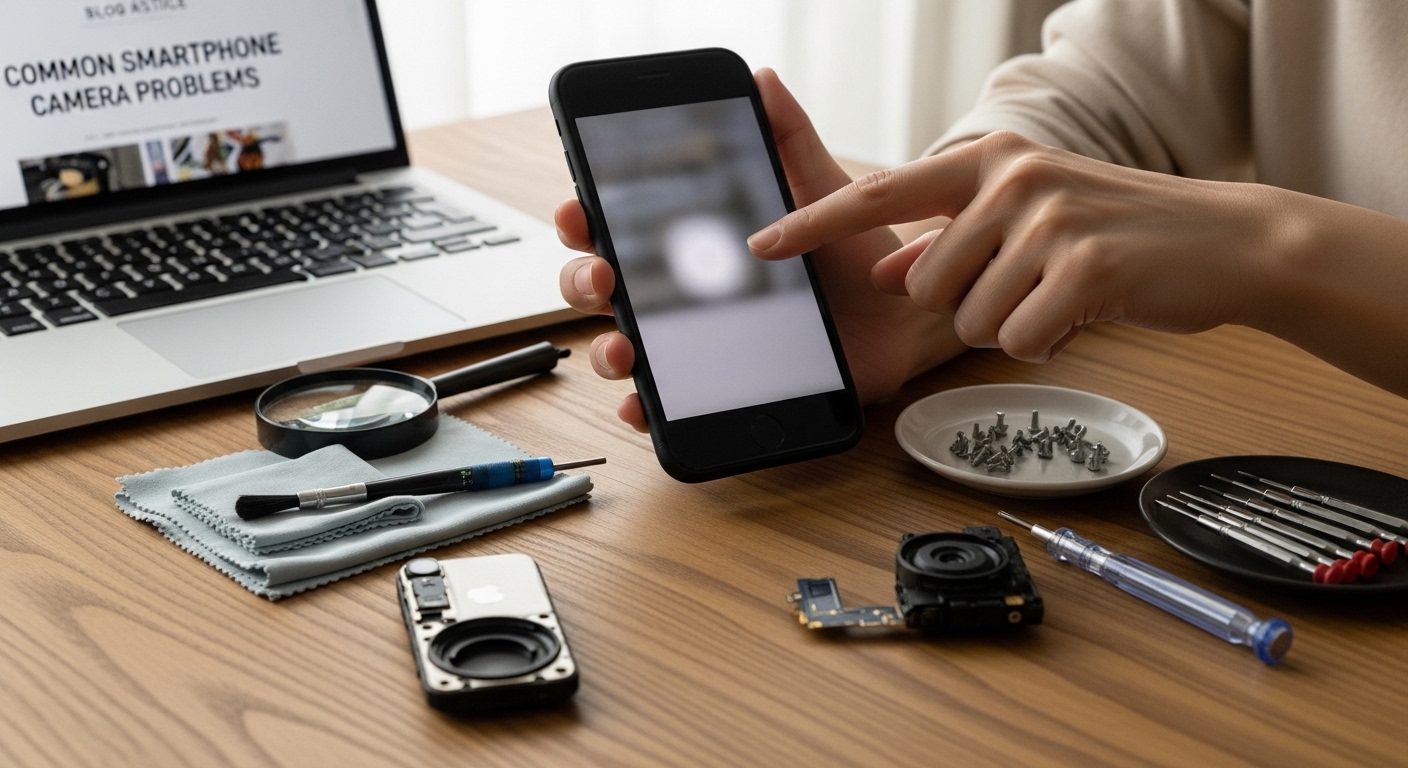 iPhoneカメラがぼやける原因は？修理前の確認方法を解説