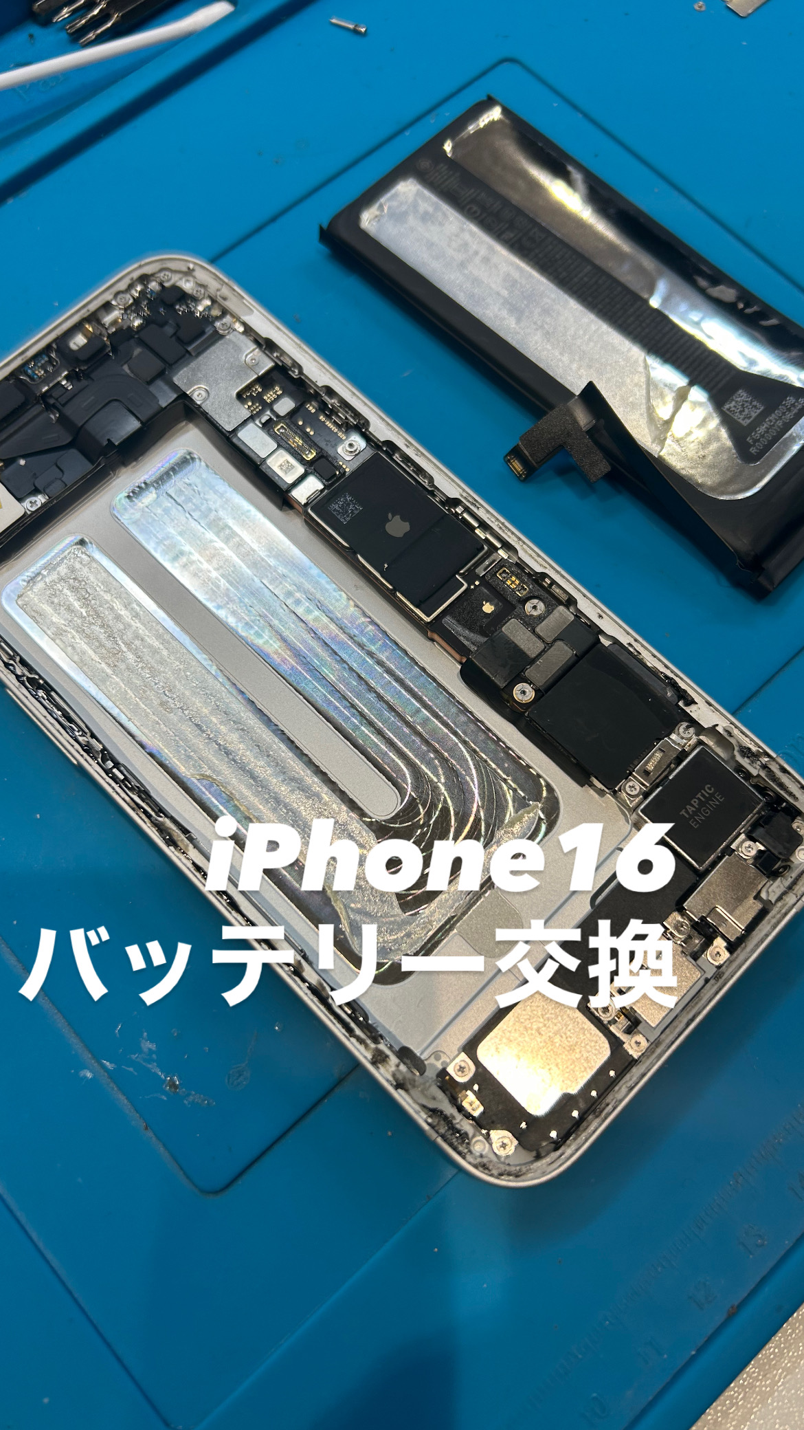 【本日の修理】iPhone16バッテリー交換