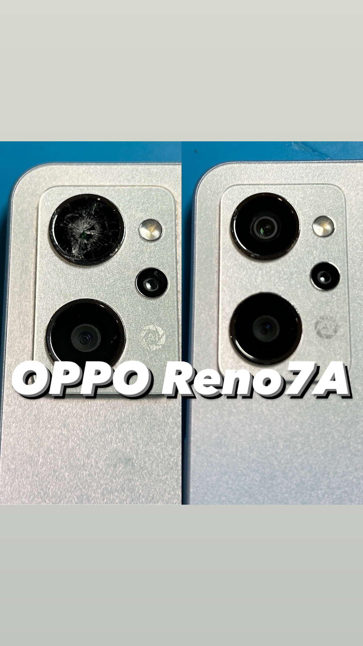 【本日の修理】OPPO Reno7A カメラレンズ割れちゃった！
