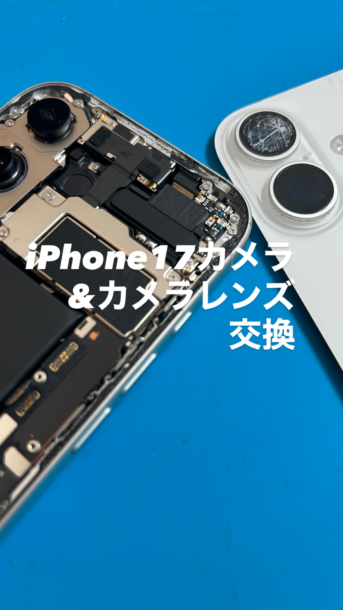 【本日の修理】iPhone17アウトカメラ＆レンズ交換