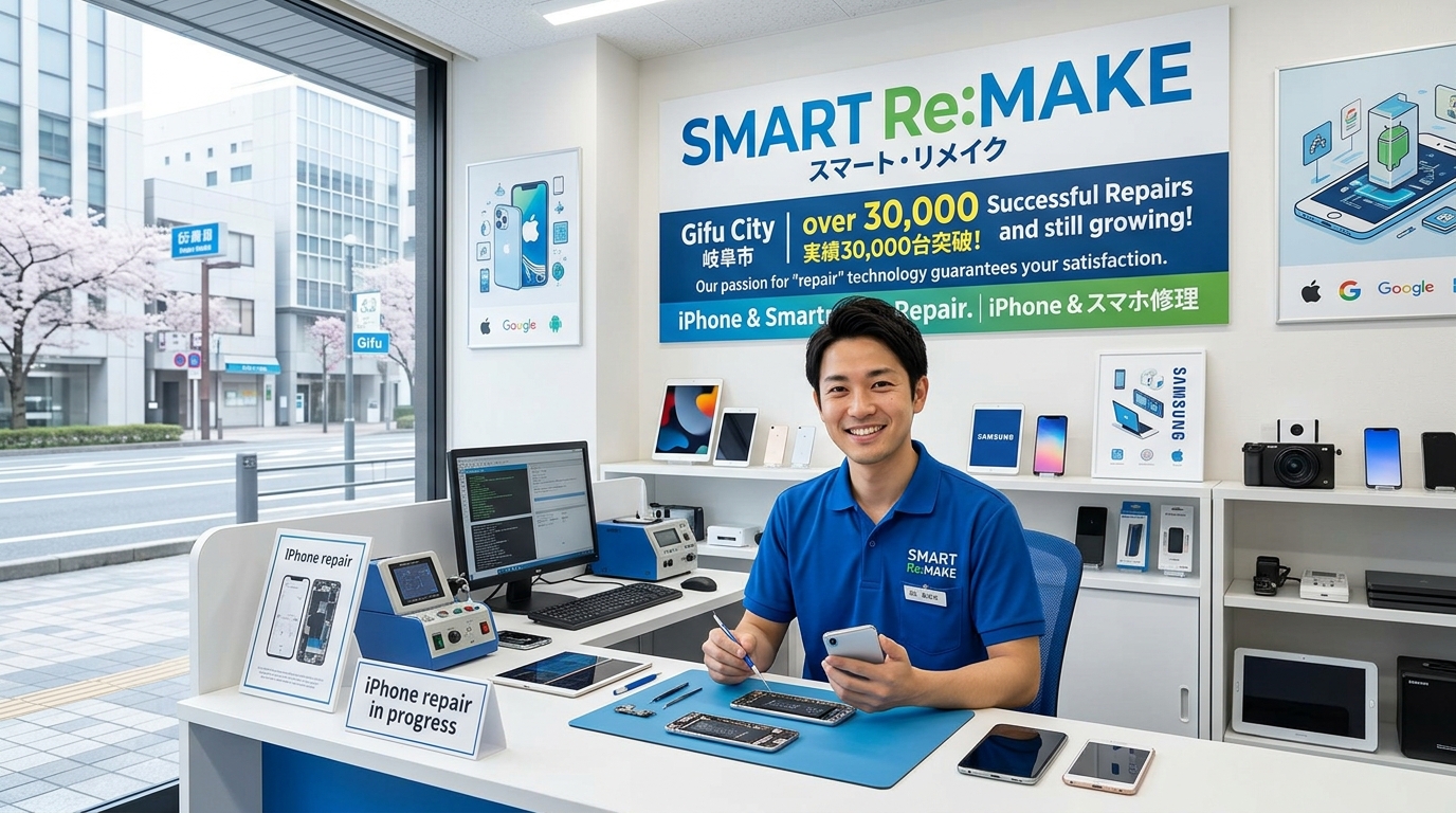 岐阜市でiPhone修理・スマホ修理ならSMART Re:MAKE｜3万件超の実績と“治す”技術への想い